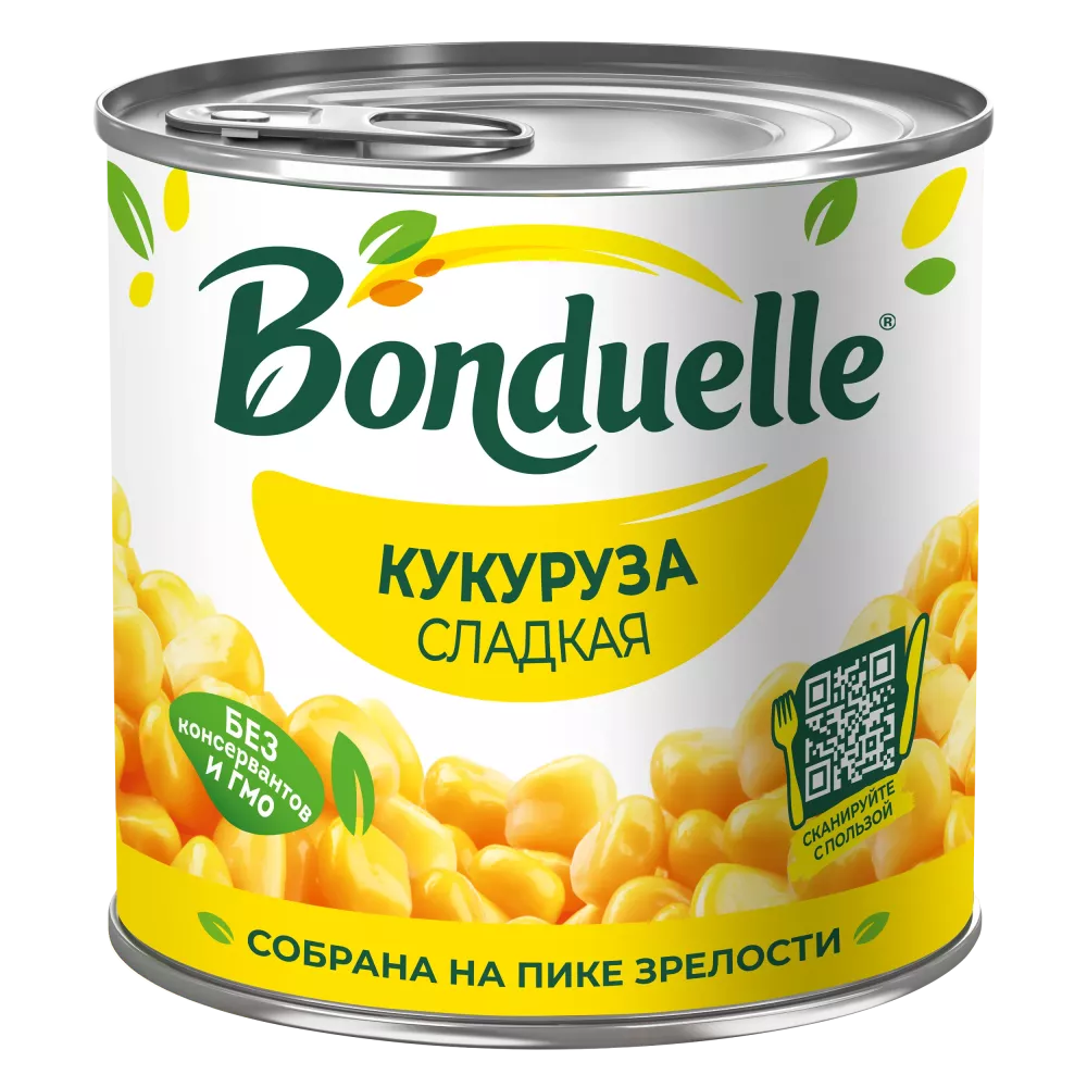 კონსერვირებული სიმინდი Bonduelle, ტკბილი, 340 გ