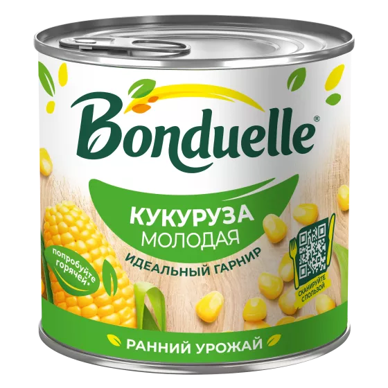 კონსერვირებული სიმინდი Bonduelle, ახალი, 340 გ